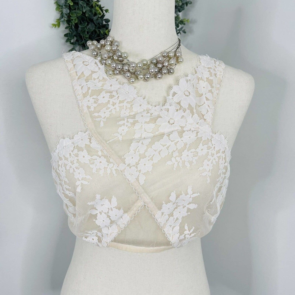 NWT Victoria’s Secret Bralette Shorts Set Dream Angels Ivory Lace Large